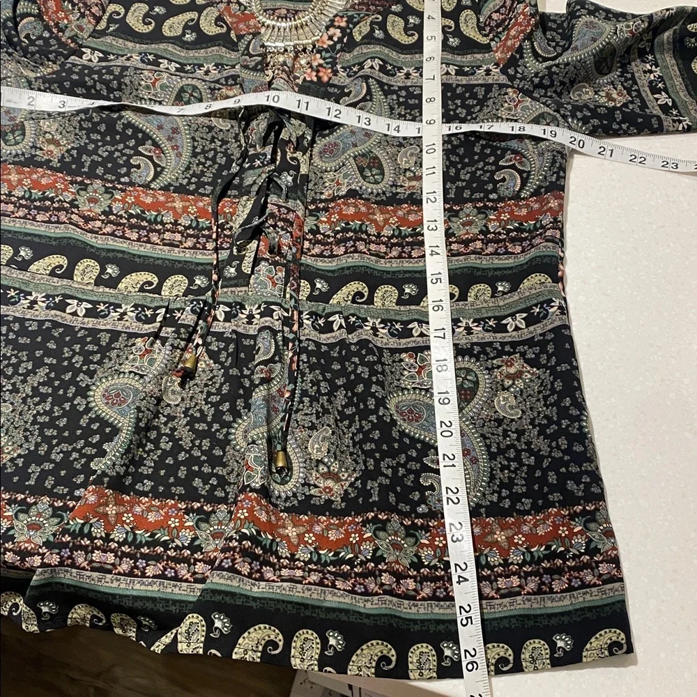 Anthropologie Skies Are Blue Boho paisley blouse w western/Gypsy/prairie vibe - Picture 10 of 10